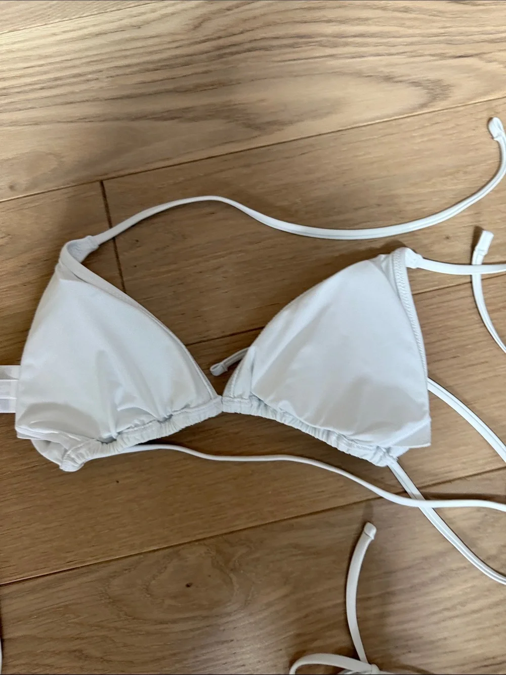 J. Crew White Triangle Tie-Side Bikini